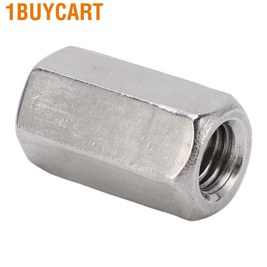 1buycart 5PCS Metric Hex Coupling Nut M12 X 1.75 19 L35mm Stainless Steel Long Rod for Hanging