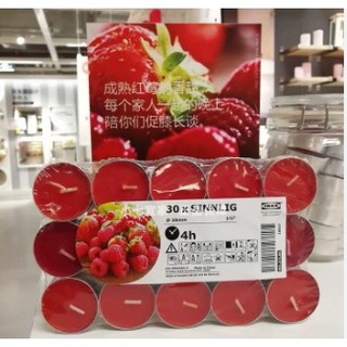 Vỉ 30 Nến SINNLIG IKEA hương dâu