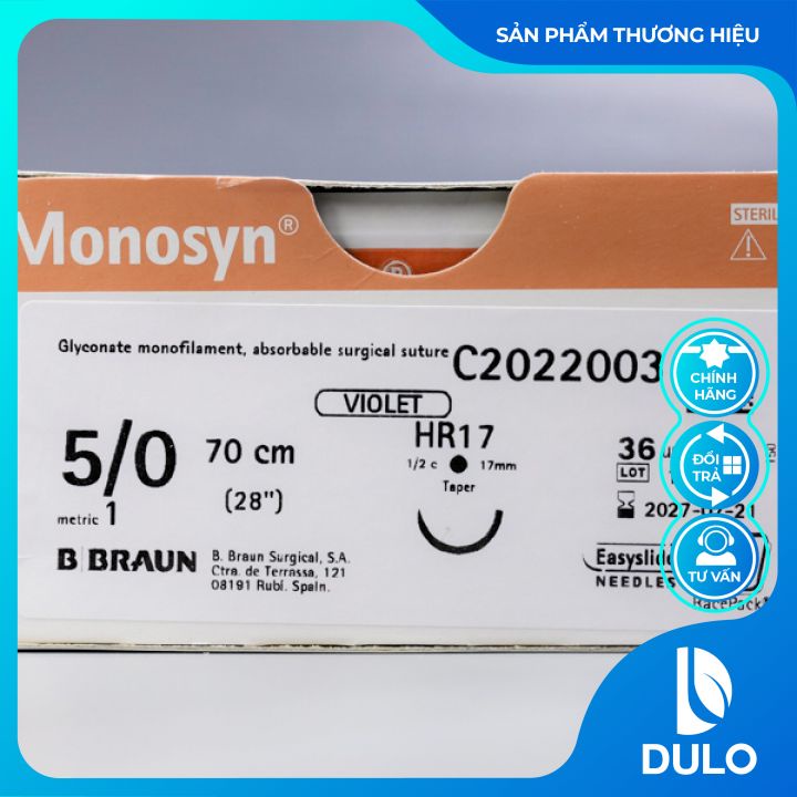 Chỉ phẫu thuật Monosyn 5/0 (01 sợi)