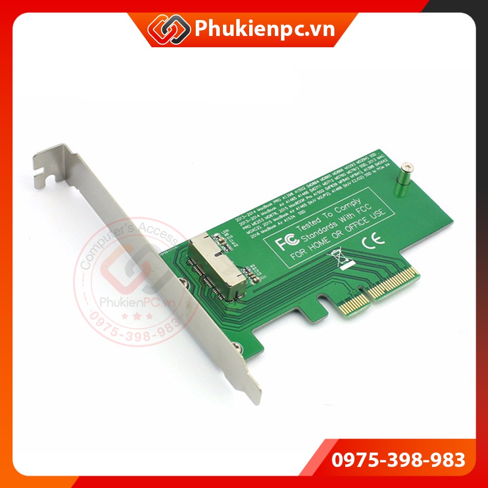 Adapter chuyển đổi SSD Macbook to PCI-E 4X. Dủng lắp đặt SSD Macbook Air, Pro A1465 A1466 A1398 A1502 vào máy tính PC