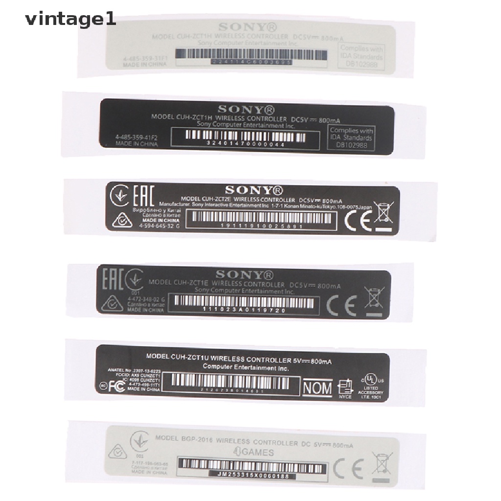 Set 1  5 Miếng Dán Hình Dán Mã Vạch Cho Tay Cầm Điều Khiển PS4