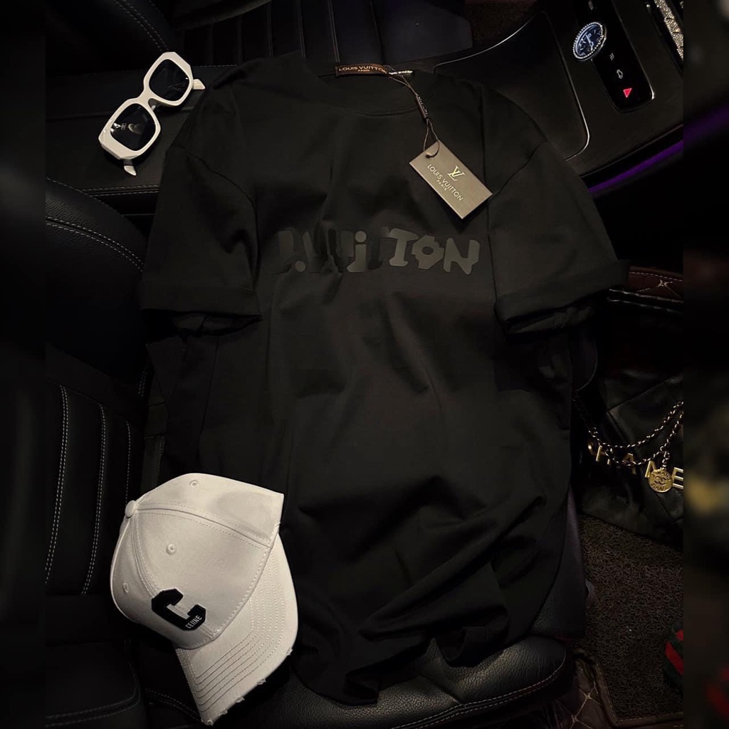 Áo Phông Chữ Nổi Dáng Rộng Hàn QUốc Nam Nữ Uniasex Tay Lỡ Cổ Tròn Basic