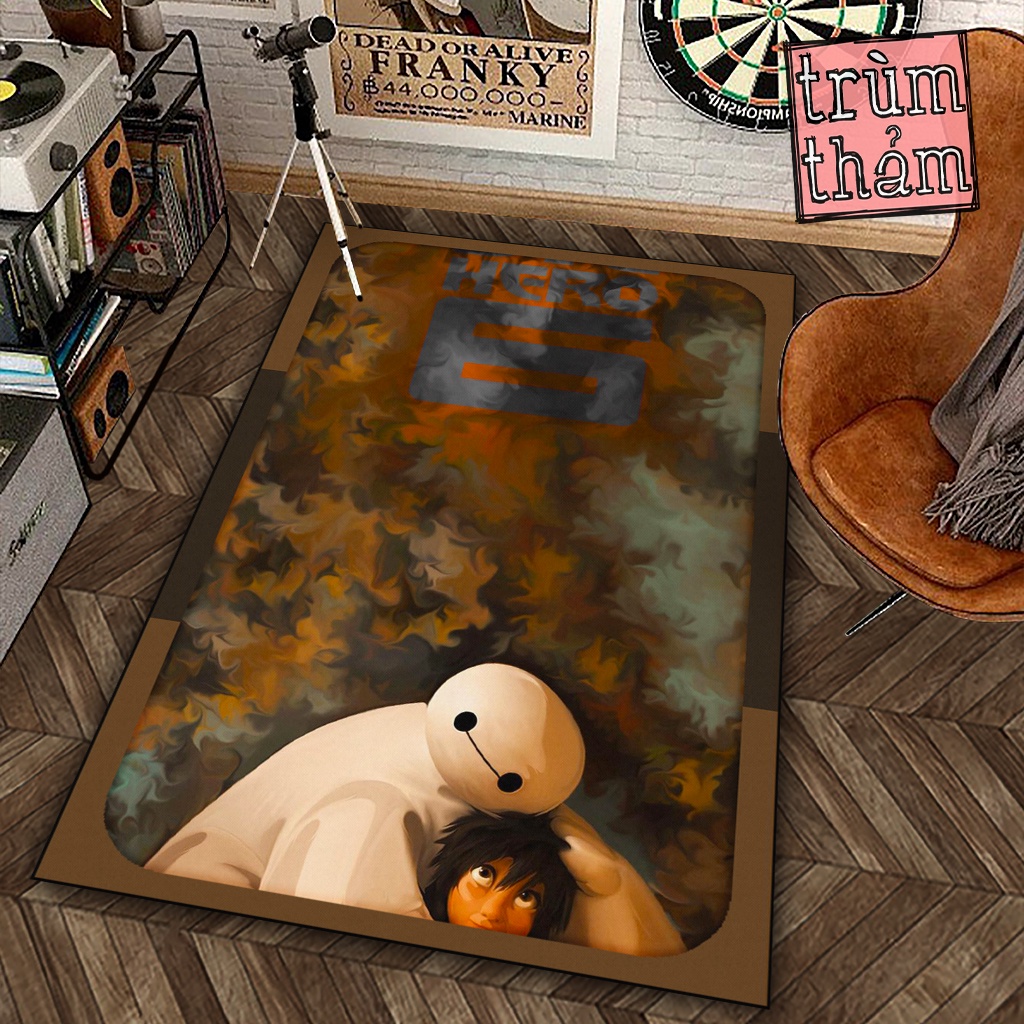 Thảm Trang Trí Big Hero 6 Baymax Disney Decor Góc Học Tập Làm Việc Phòng Ngủ Phòng Khách Văn Phòng