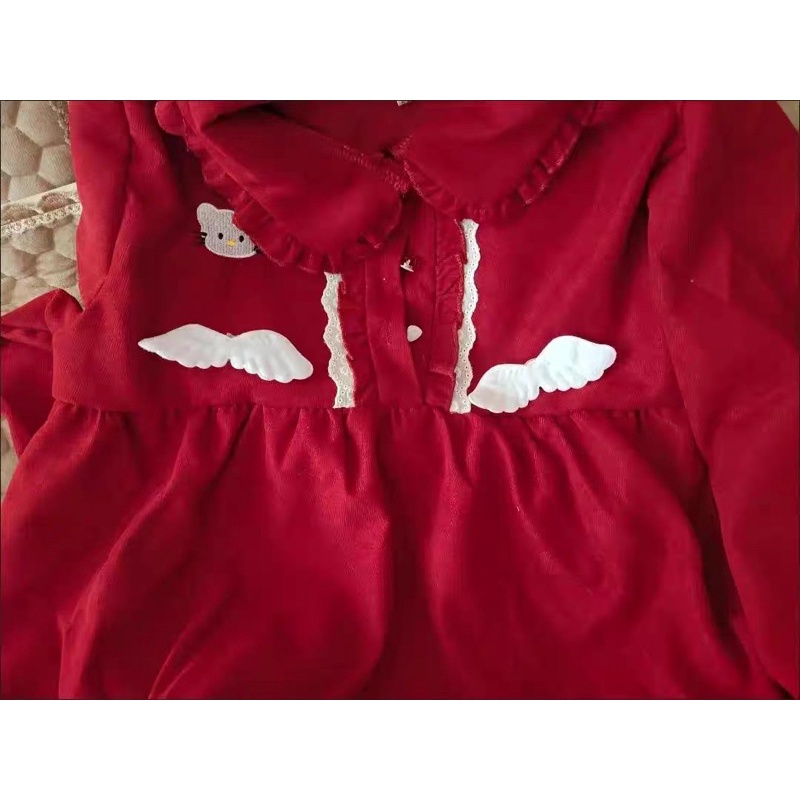 Váy/ Đầm Lolita OP Đỏ Ren  - Kèm ảnh thật, váy đầm công chúa,dự tiệc, tiểu thư, nàng thơ, sang chảnh