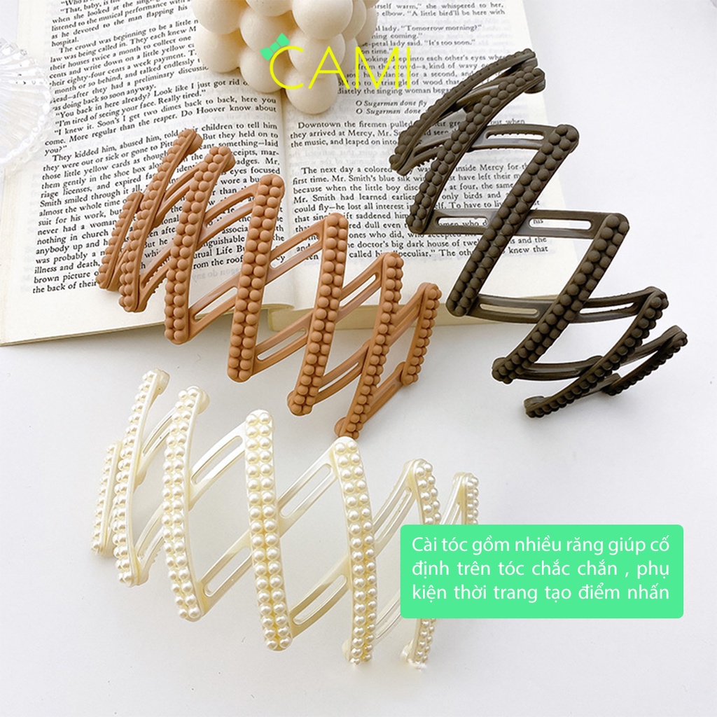 Cài tóc, bờm xược tóc chất liệu nhựa bền bỉ, màu sắc đa dạng, không gây gãy tóc - Cami - CMPK312