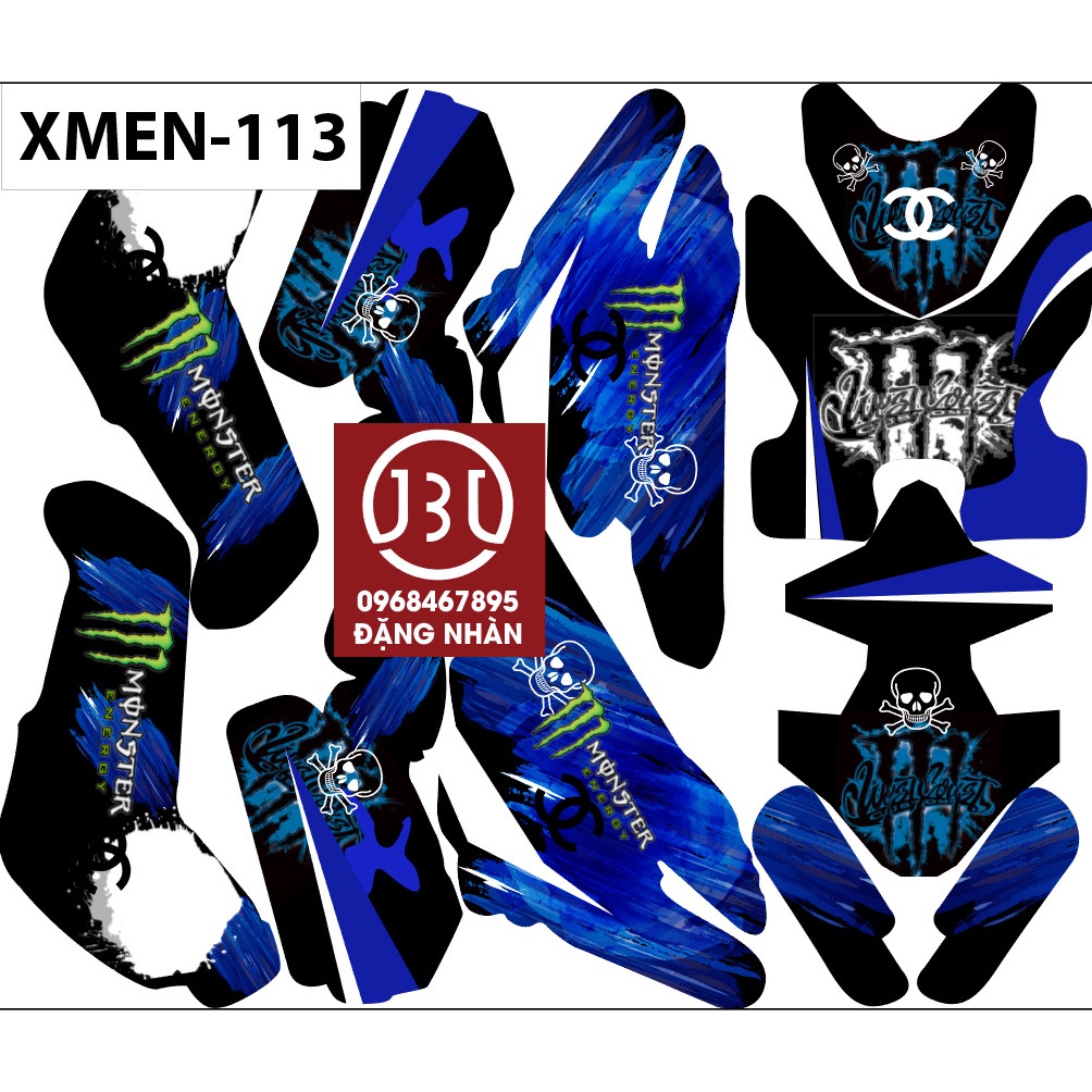 Tem trùm xe điện xmen - 113 CHẤT LIỆU 3 LỚP