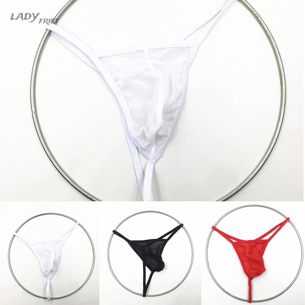 ⭐ Fast delivery ⭐Sexy Mens Lingerie Mesh See-Through Pouch G-String Thong Bikini Briefs Underwear