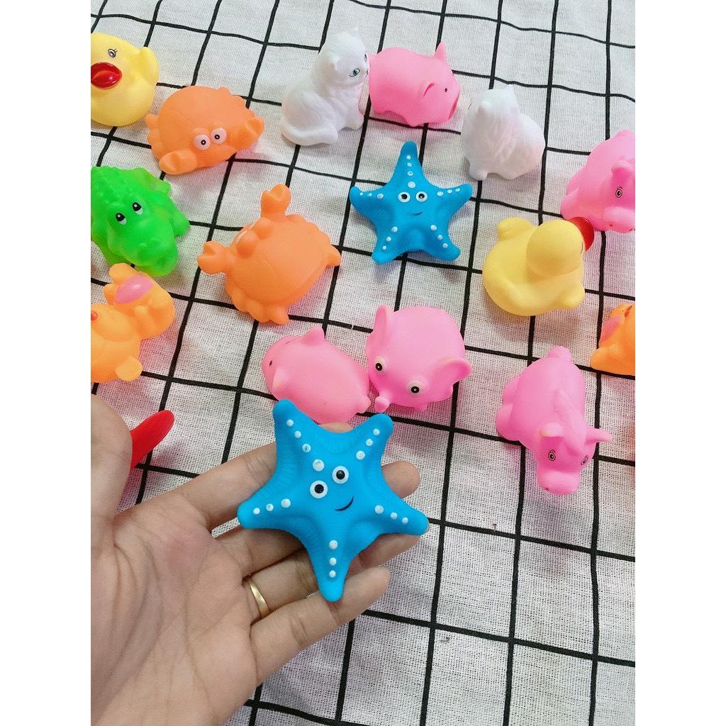 Sét 12 con thú nhà tắm bóp kêu chíp chíp cho bé