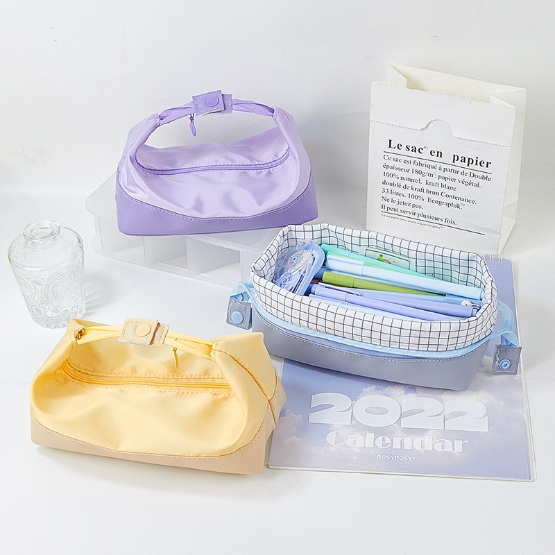 Túi Đựng Bút Mềm Họa Tiết Caro Nhiều Màu Sắc Có Thể Gập Lại Cho penlab c7169