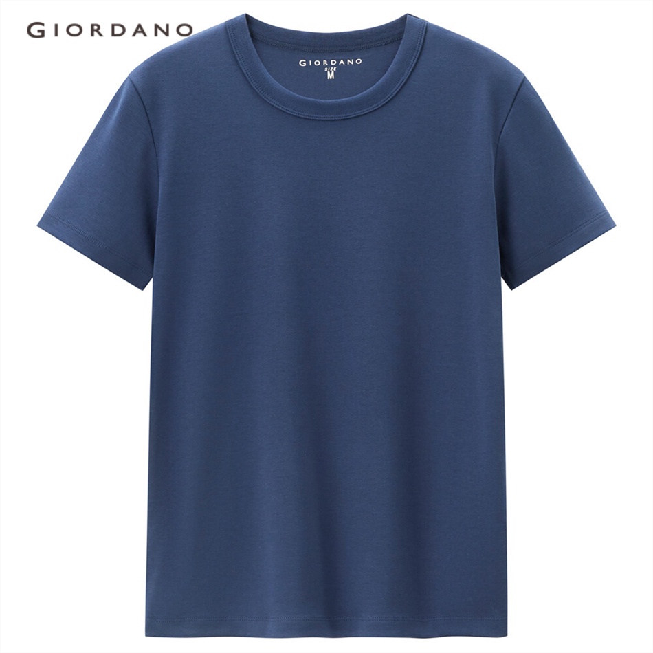 Áo thun GIORDANO 13323201 cổ thuyền tay ngắn màu cho nữ