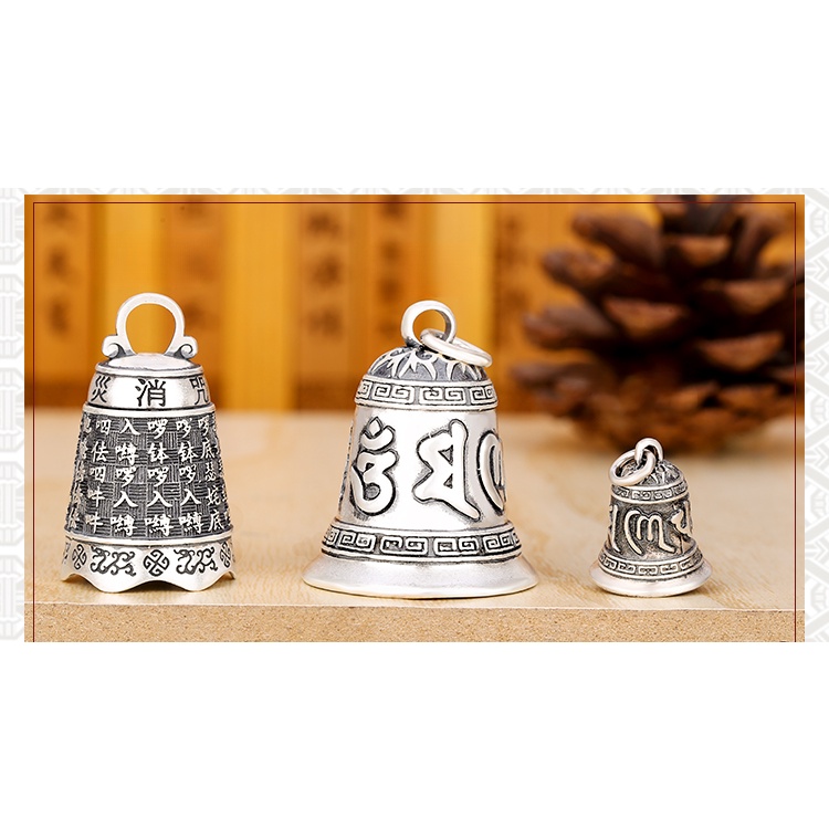 Dây Chuyền Mặt Chuông Bạc Phong Cách Dân Tộc Cho Nam Và Nữ