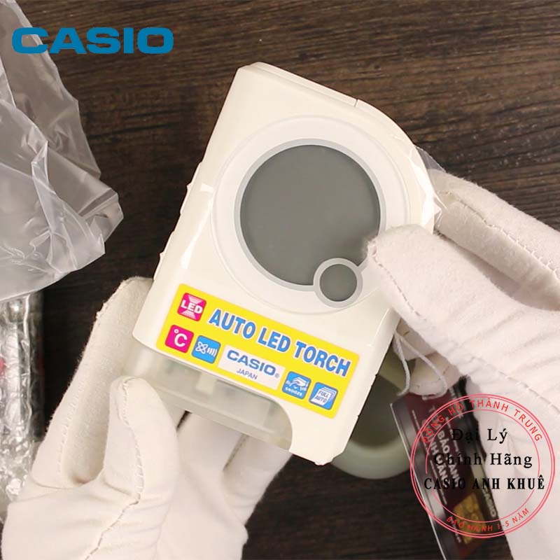 Đồng hồ để bàn kiêm đèn pin có đo nhiệt độ Casio PQ-75-7DF