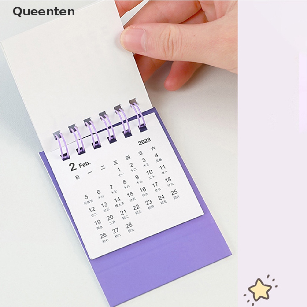 Lịch Để Bàn Mini Queenten 2023 Họa Tiết Hoạt Hình Dễ Thương