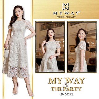 ĐẦM REN MY WAY XÒE RỦ TAY BỒNG CAO CẤP 8MD0242