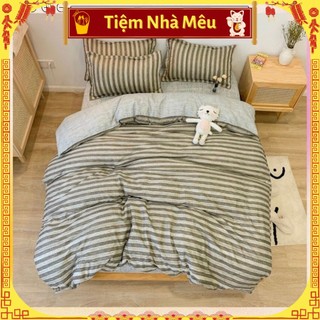 Bộ Chăn Ga Gối Cotton 3D✨ m6/m8/2m-Tiệm Nhà Mêu✨Set 4 Món Poly Siêu Đáng Yêu Bedding - Decor Hàn Quốc ( V0L2)