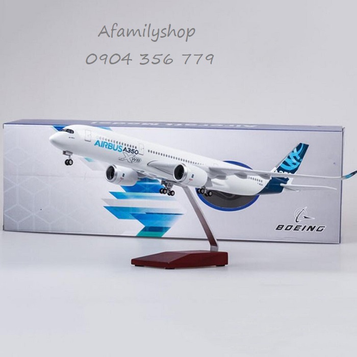 Mô hình máy bay tĩnh Airbus A350-XWB 47cm có bánh xe và đèn led