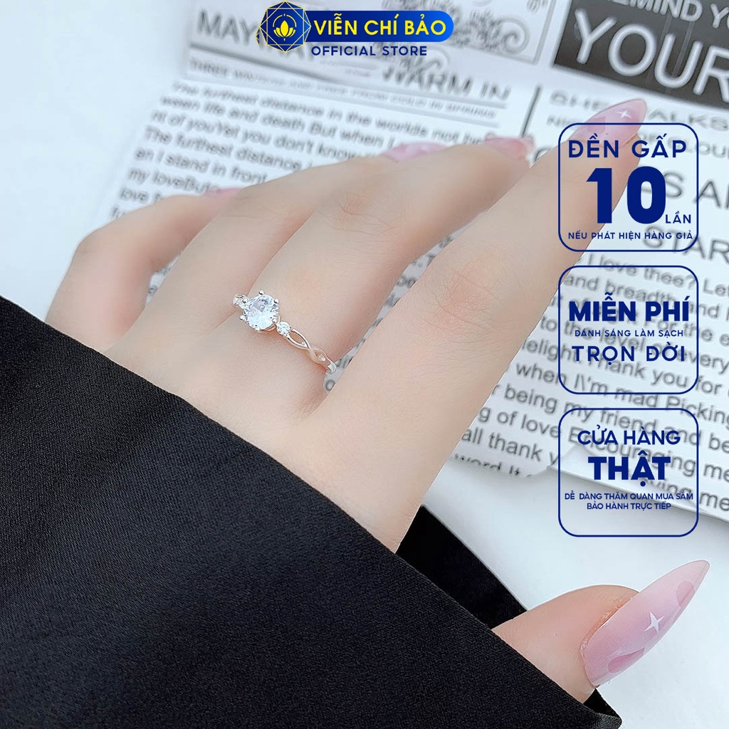 Nhẫn bạc nữ Clara new chất liệu bạc 925 thời trang phụ kiện trang sức nữ Viễn Chí Bảo N400408