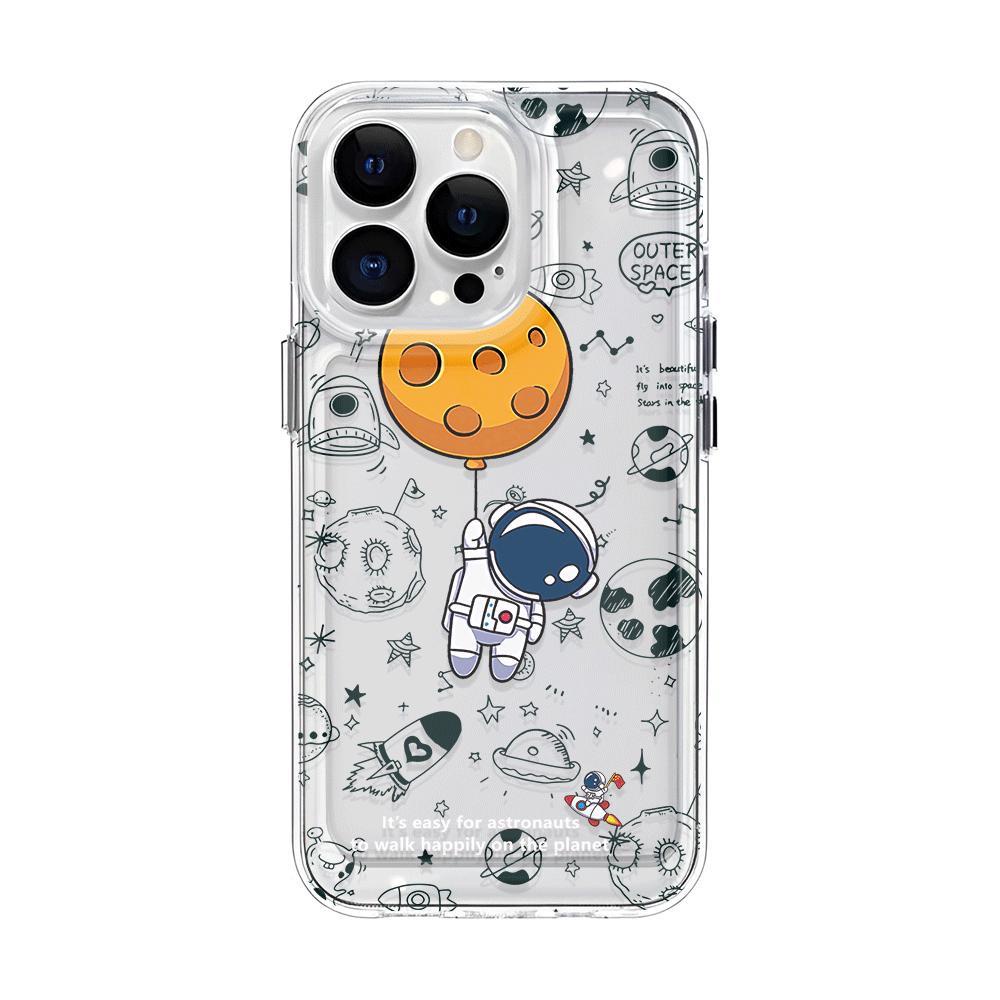 Ốp Điện Thoại Trong Suốt Hình Phi Hành Gia Cho iphone 14promax 13 12 11 7Plus 7 8 X XR XSMax