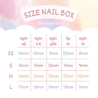 Nail box, móng giả thiết kế loang đỏ