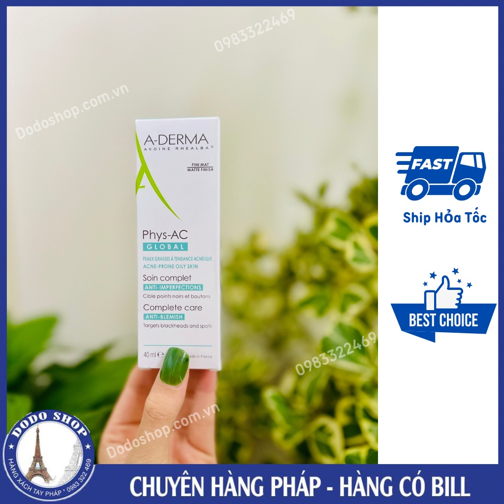 Kem Aderma Phys_Ac_Global 40ml ngăn ngừa Mụn Trứng Cá, Mụn Đầu Đen, ngăn ngừa Thâm Mụn