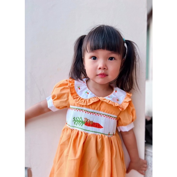 ĐẦM SMOCK THỎ CÀ RỐT