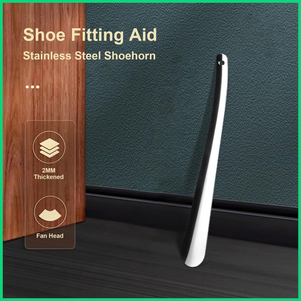 Dụng Cụ Hỗ Trợ Mang Giày Bằng Thép Không Gỉ Tay Cầm Dài Tiện Dụng Cho Nam Và Nữ