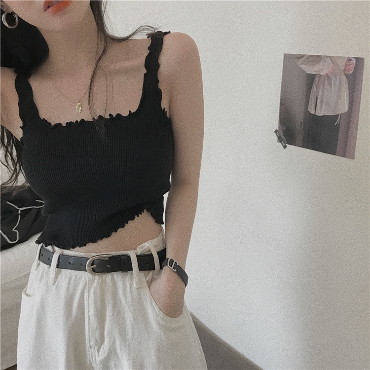 ZHELIHANGFEI Áo Dệt Kim Sát Nách Hở Eo Quyến Rũ Thời Trang Cho Nữ