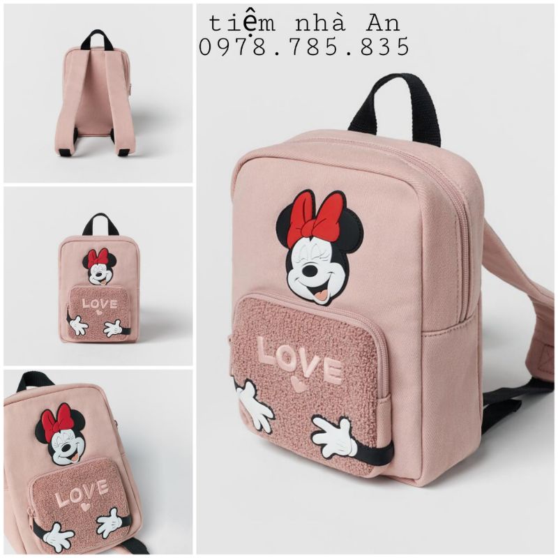 Balo đi học , túi xách mickey hồng chữ nhật cho bé gái siêu cưng - tiệm nhà An