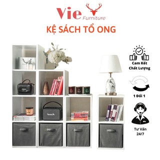 Kệ Gỗ 💗FREESHIP💗 Kệ Sách Gỗ Tổ Ong Nhiêu Tầng Lắp Ráp Cực Đẹp