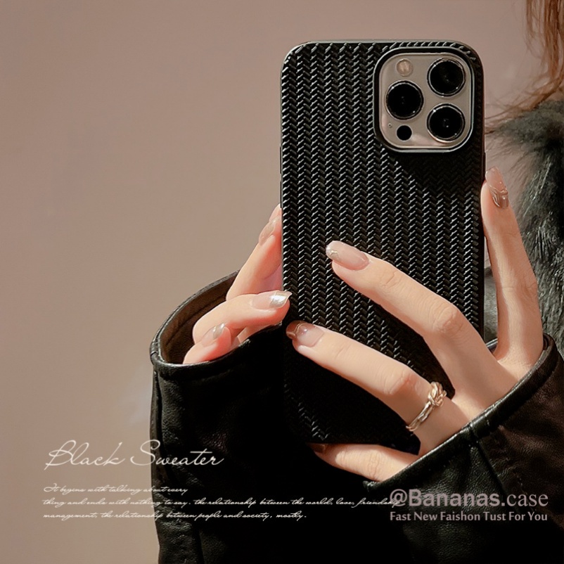 Ốp Điện Thoại Silicon Mềm Phối Len Ấm Áp Cho iPhone 14 13 12 11 Pro Max X Xr Xs Max SE2020 7 8 Plus