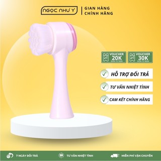 Cọ rữa mặt 2 đầu chất liệu silicon làm sạch da và tạo bọt