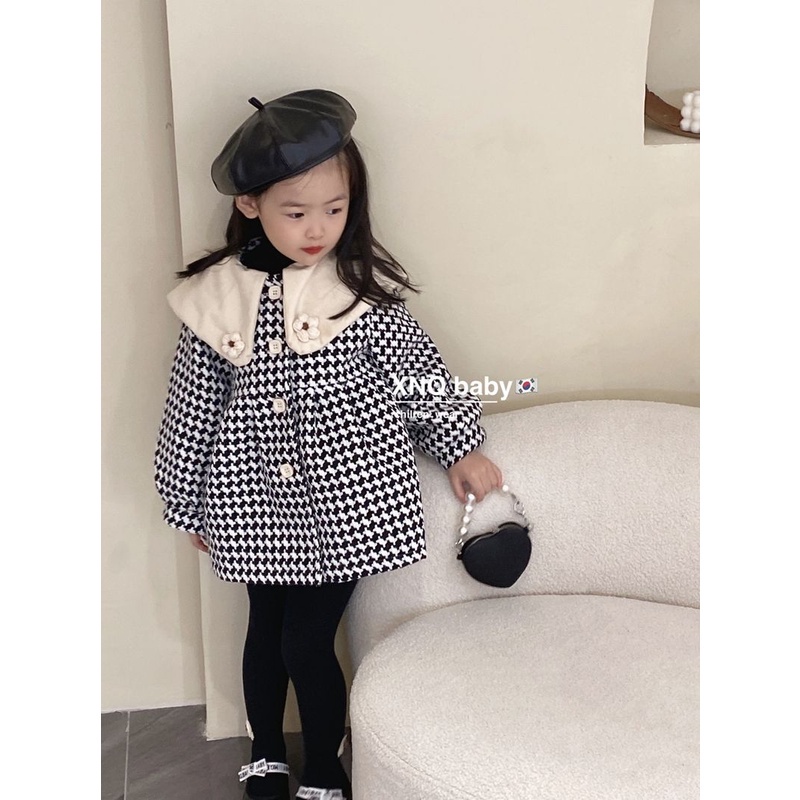 Áo Khoác Len Dày Mẫu Mới 2022 Qianniao Thời Trang Thu Đông Cho Bé Gái