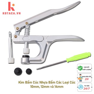 Kềm bấm cúc nhựa loại 1 tặng kèm 10 bộ cúc, Kìm bấm cúc nhựa chuyên dụng T3 T5 T8, bấm nút áo sơ sinh, nón bảo hiểm...