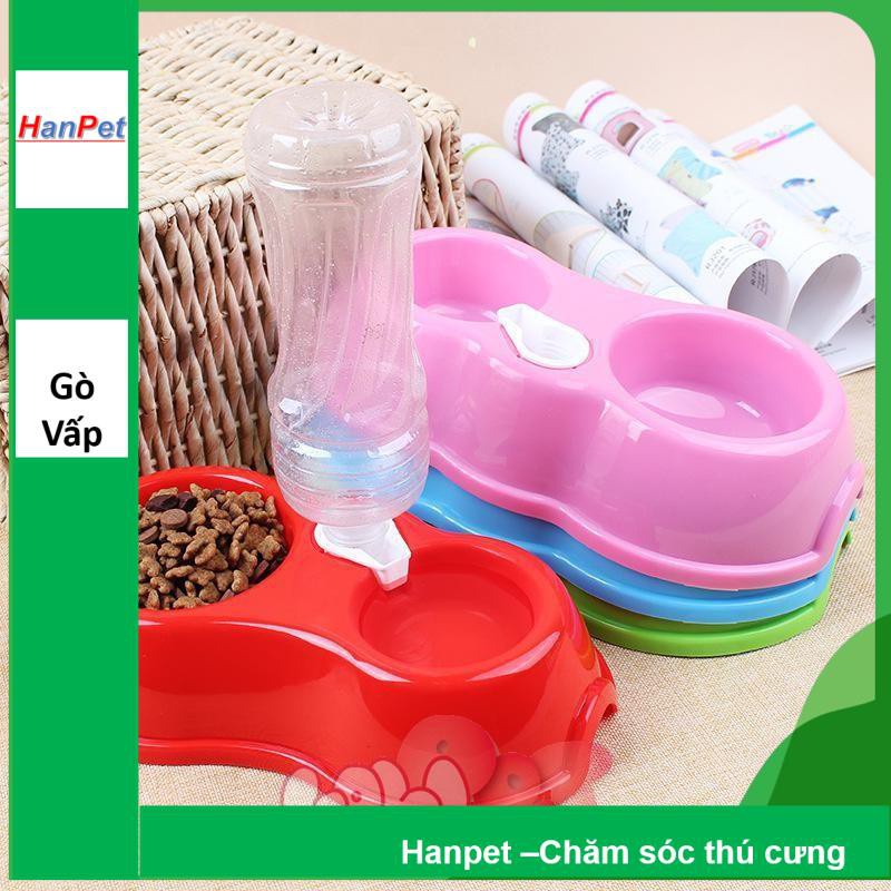 Bát nhựa đôi chó mèo - Ăn, Uống tự động cấp nước bát ăn chó bát ăn uống thú cưng