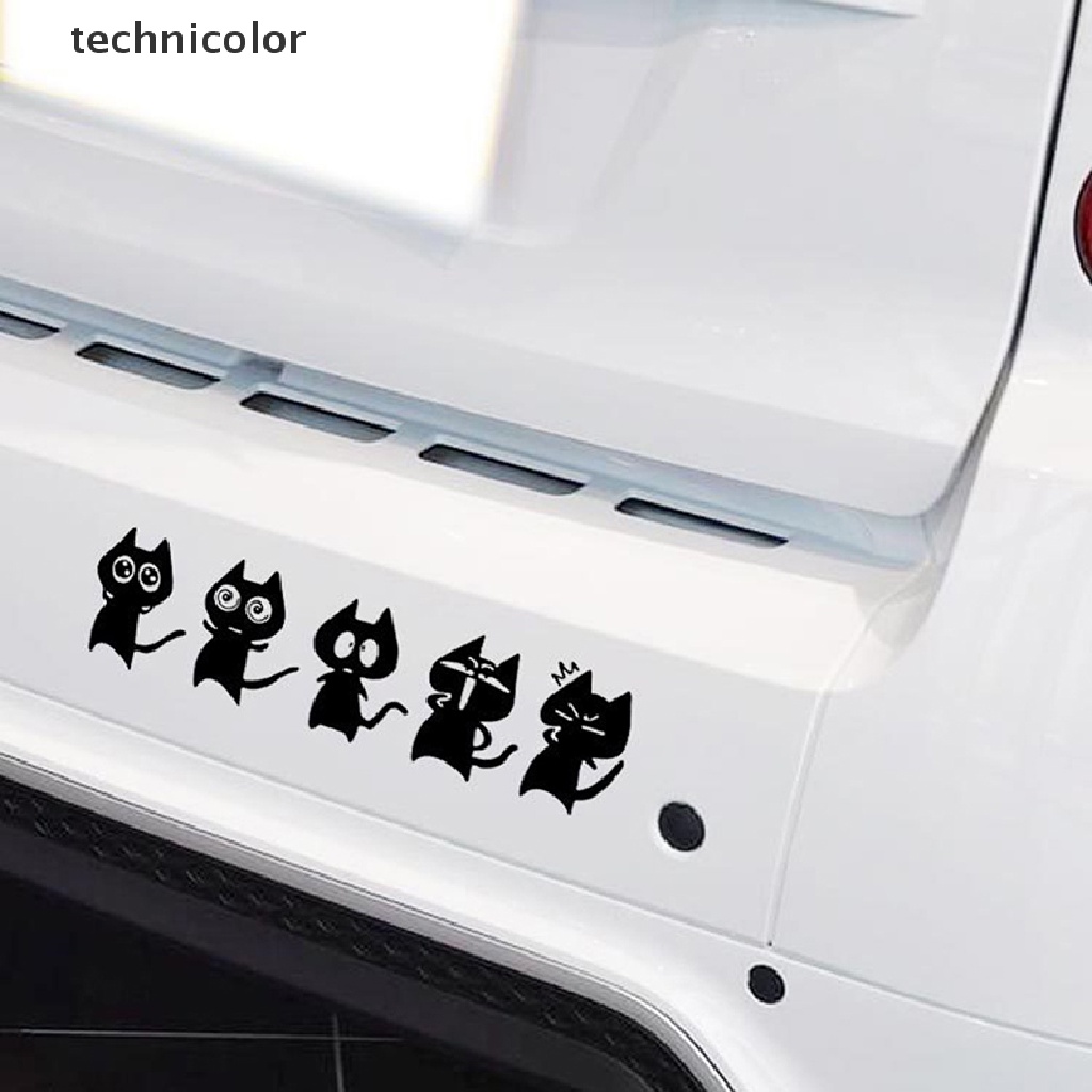 Nhãn Dán Vinyl Hình Mèo Dễ Thương Trang Trí Thân Cửa Sổ Xe Hơi