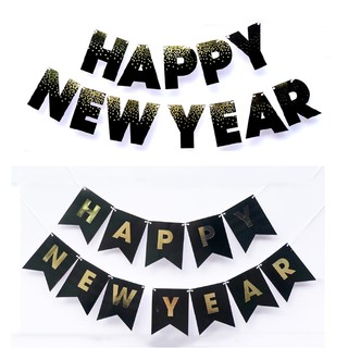 Dây treo Happy New Year ép kim