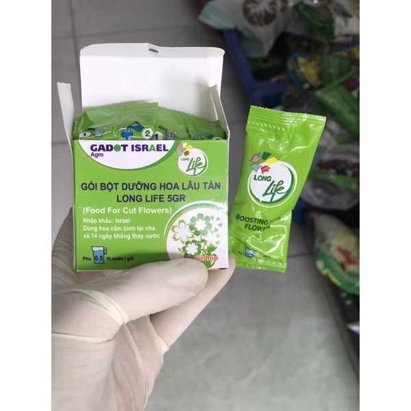 Chrysal - long liffe-  combo 10 gói Chất dưỡng hoa lâu tàn ! Giúp hoa cắm bình không bị hôi nước và lâu tàn !