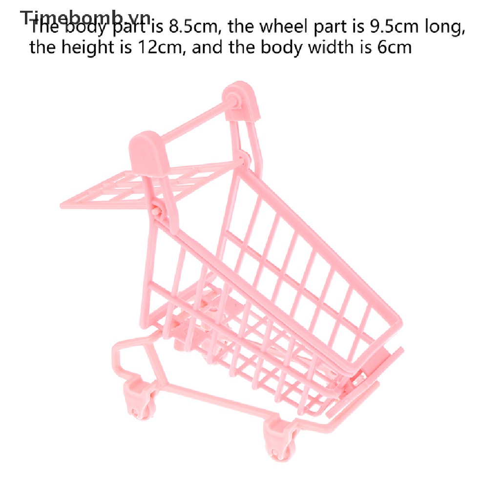 Mô Hình Xe Đẩy Mua Sắm Trang Trí Nhà Búp Bê Tỉ Lệ 1: 12