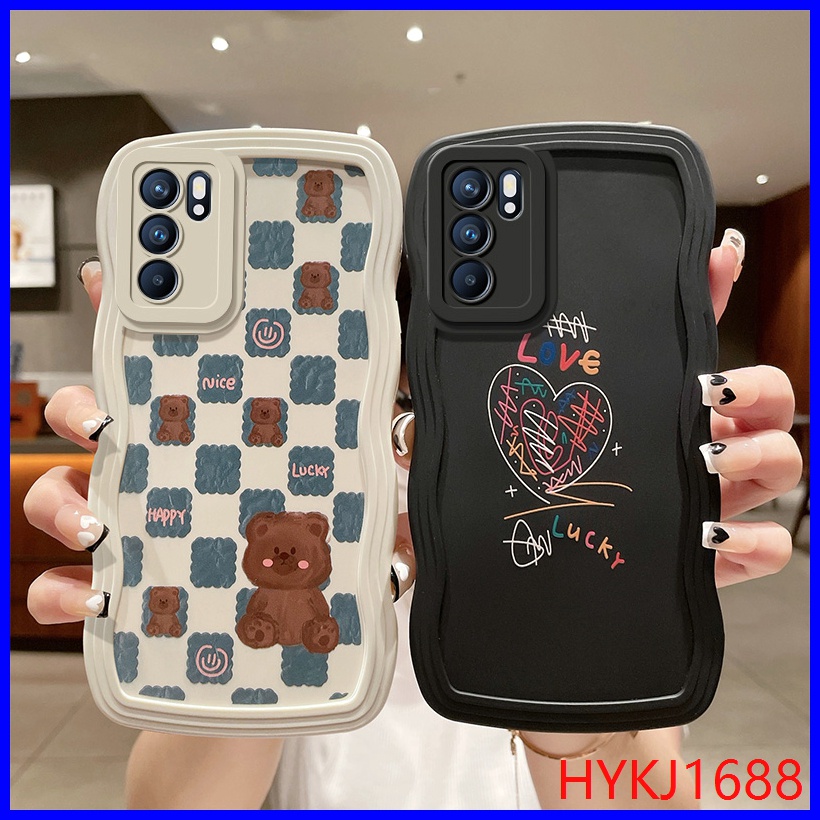 Ốp lưng Oppo Reno6 5G Ốp Điện Thoại tpu Dẻo Họa Tiết Lượn Sóng Độc Đáo Thời Trang Cho OPPO Reno6 Reno 6 5G