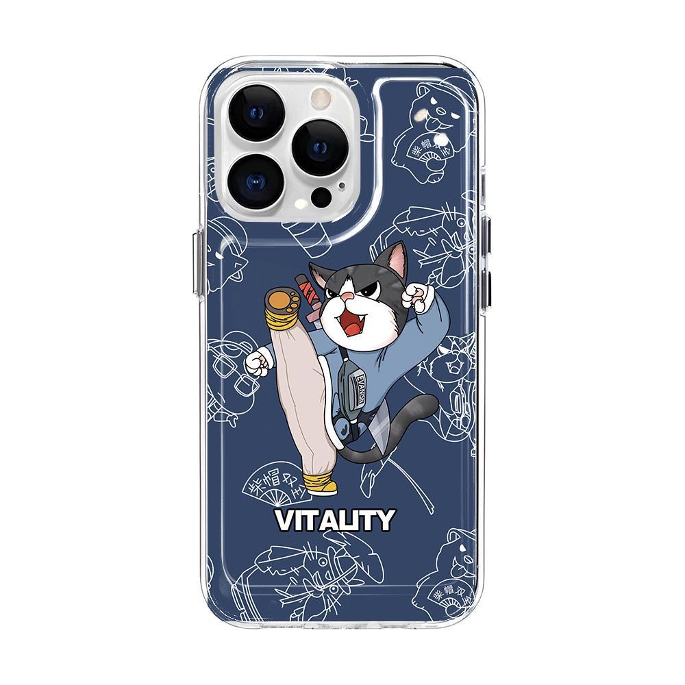 Ốp Điện Thoại Tpu Trong Suốt In Hình Chó Kung Fu Thời Trang Cho iphone 14promax 13 12 11 7Plus 7 8 X XR XSMax