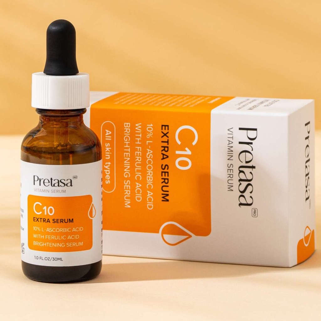 Serum Pretasa C10 Extra Serum dưỡng trắng, mờ thâm nám, chống lão hóa 30ml