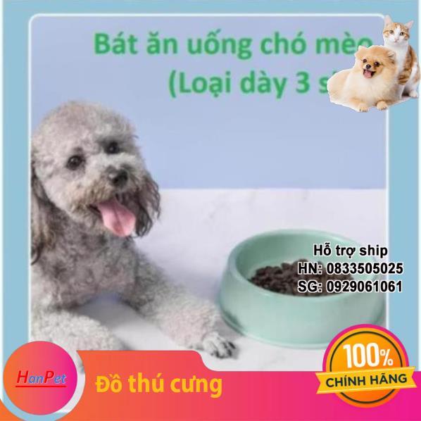Bát nhựa đơn- Bát ăn chó mèo bằng nhựa siêu bền loại dày (3 size) chén ăn uống thú cưng