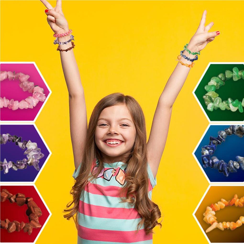 Bộ Đồ Chơi Đào Đá Quý Làm Vòng Tay Đồ Chơi Giáo Dục Cho Bé DIY