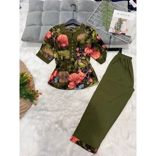 Bộ mặc nhà Trung Niên lụa mango cao cấp