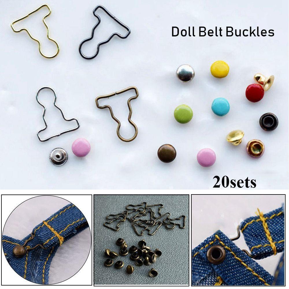 CHOOKEY Set 20 Nút Thắt Lưng Mini Bằng Kim Loại