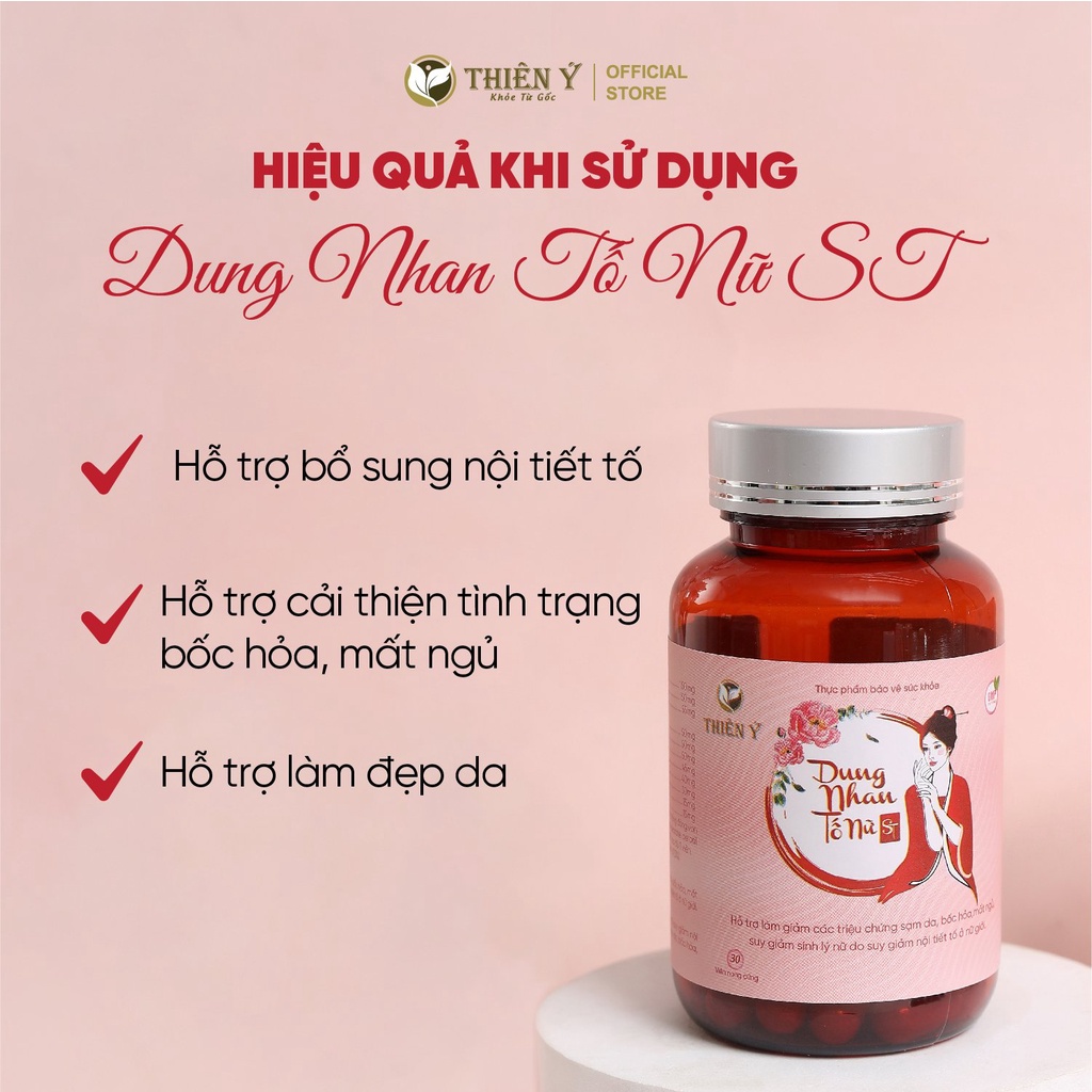 [Mua 4 tặng 1]Combo 4 Hộp Viên Uống Dung Nhan Tố Nữ ST Thiên Ý Cải Thiện Nội Tiết Tố Nữ Hộp 30 Viên