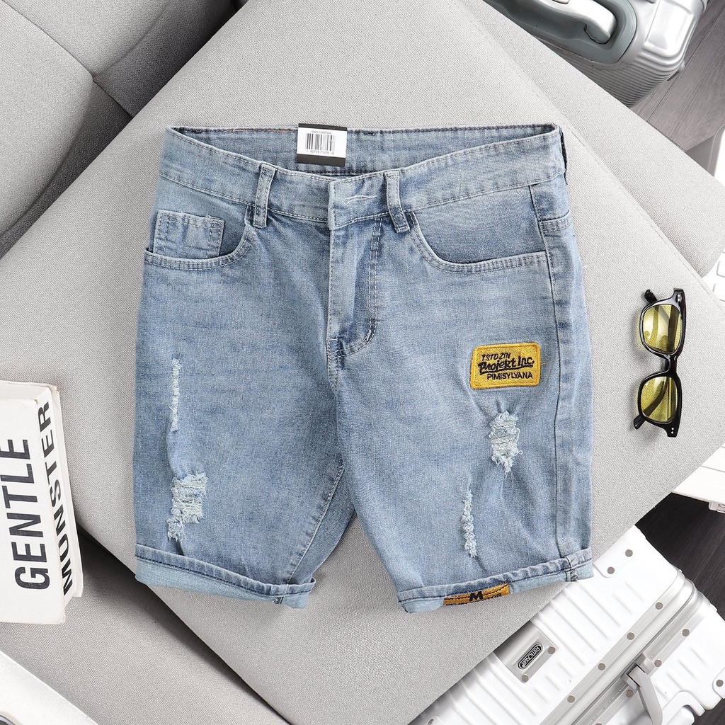 Quần Short Jean Nam chất liệu bò denim co giản nhiều mẫu mã đẹp chuẩn from dáng chuẩn size thời trang đẹp độc la mẫu mới