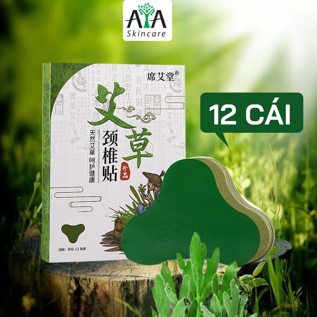Miếng Dán Ngải Cứu HỘP 12 MIẾNG Giảm Dau Vai Cổ Gáy Hiệu Quả