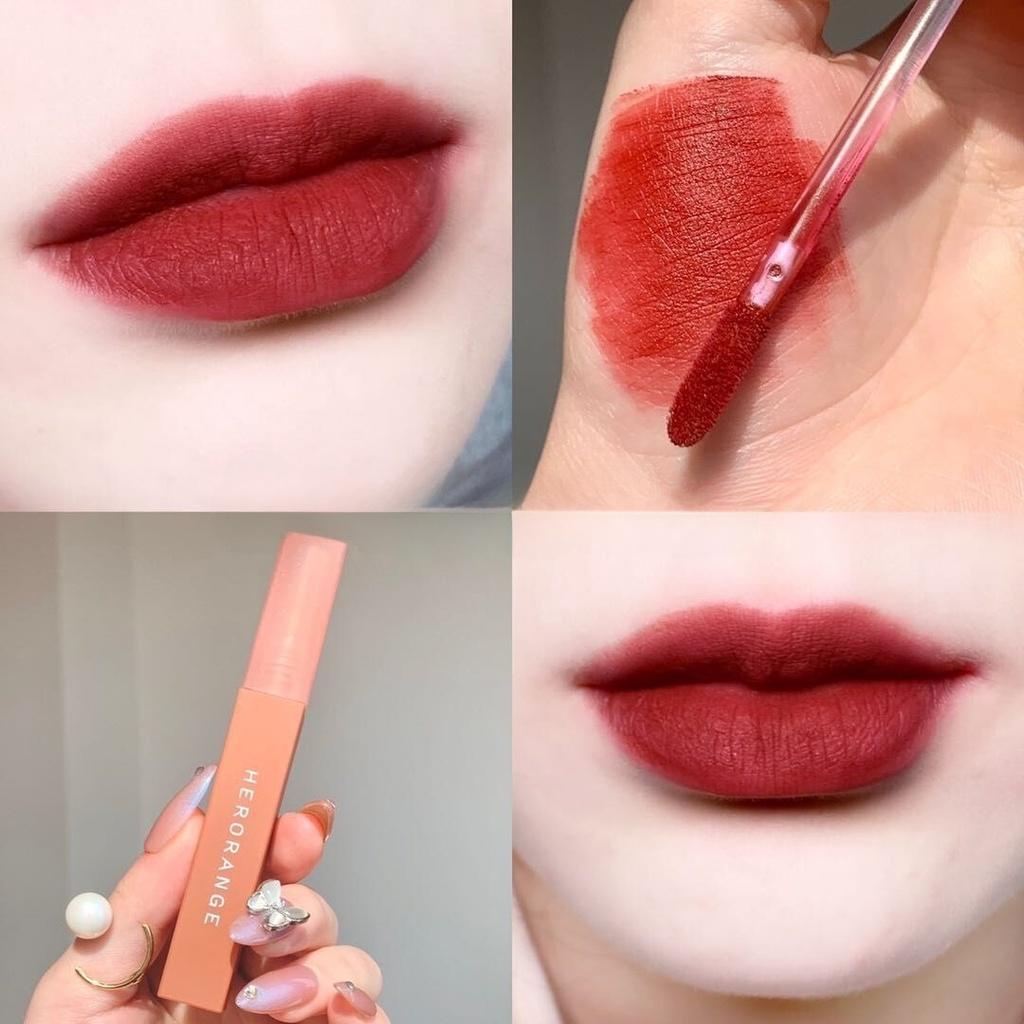 Son Kem Lì Herorange Mềm Mịn Như Nhung Chống Thấm Nước Chống Khô Môi Lâu Trôi