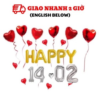 Bộ bong bóng trái tim trang trí Valentine 14/2 vlt13